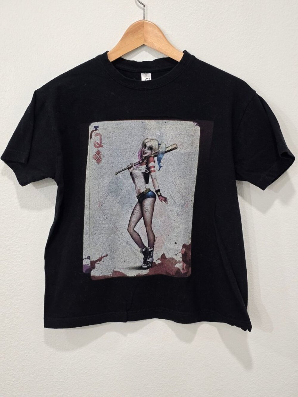 DC Comics ✦ Harley Quinn Card Graphic Tee ✦ Black Streetwear Classic Y2K XS - Picture 3 of 8
